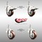 Service Caster 3 Inch 316SS Maroon Polyurethane 10mm Threaded Stem Caster Lock Brake, 2PK SS316TSTTL20S314-PPUB-MRN-M1015-2-S2 - alternate 3